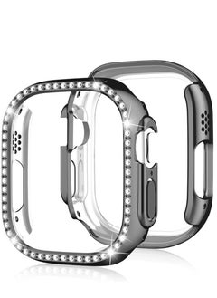 Watch Bling Diamond Protective PC Shock Absorption Case for Apple Watch 8 Ultra 49mm (Black)  - Image 2
