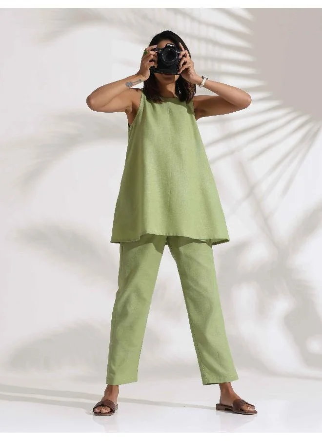 ترو برونز trueBrowns Green Slub Co-ord Set