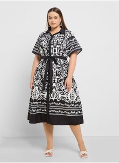 Ella Plus Abstract Print Dress  - Image 1