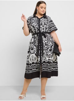 Ella Plus Abstract Print Dress  - Image 4