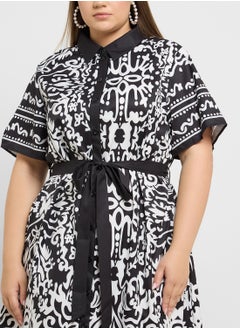 Ella Plus Abstract Print Dress  - Image 3