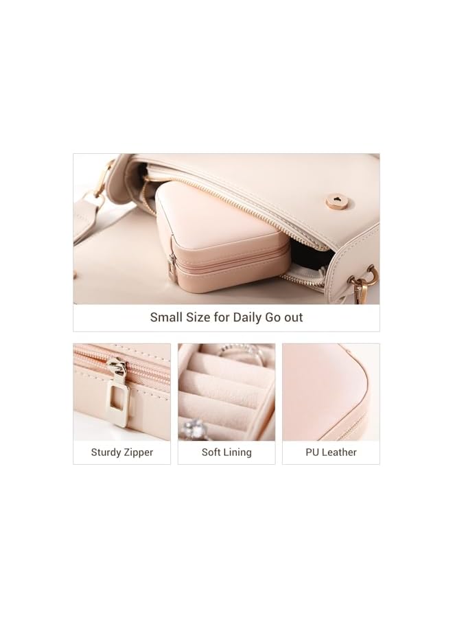 The Bros Jewelry Travel Case – Portable Jewelry Box Organizer for Rings, Earrings, Necklaces, and More, 3-Pack (Pink, Blue, White) - Image 3