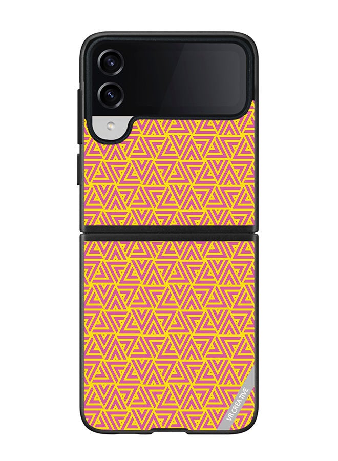 VR CREATIVE Protective Case Cover For Samsung Galaxy Z Flip4 Strips Design Multicolour - Image 1