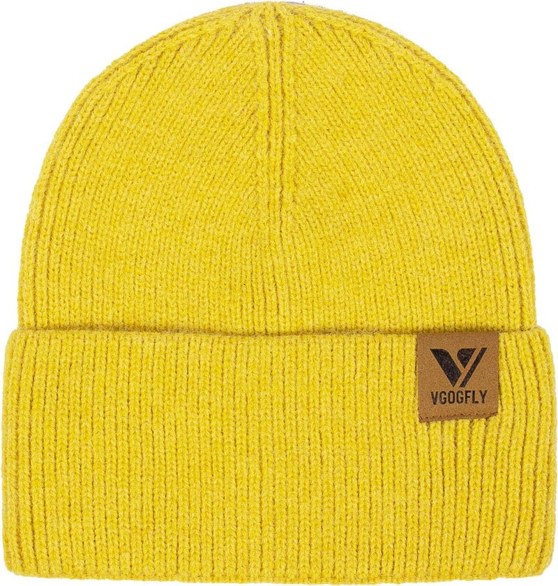 Vgogfly Beanie Men Slouchy Knit Skull Cap Warm Stocking Hats Guys Women Striped Winter Beanie Hat Cuffed Plain Hat - Image 2