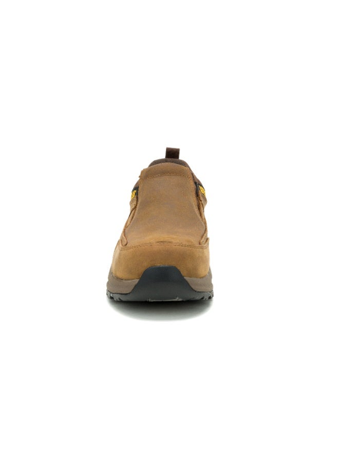 CATERPILLAR CAT Elmore Leather Slip‑On CT – Dark Beige | Men’s Composite Toe Work Shoe - Image 3