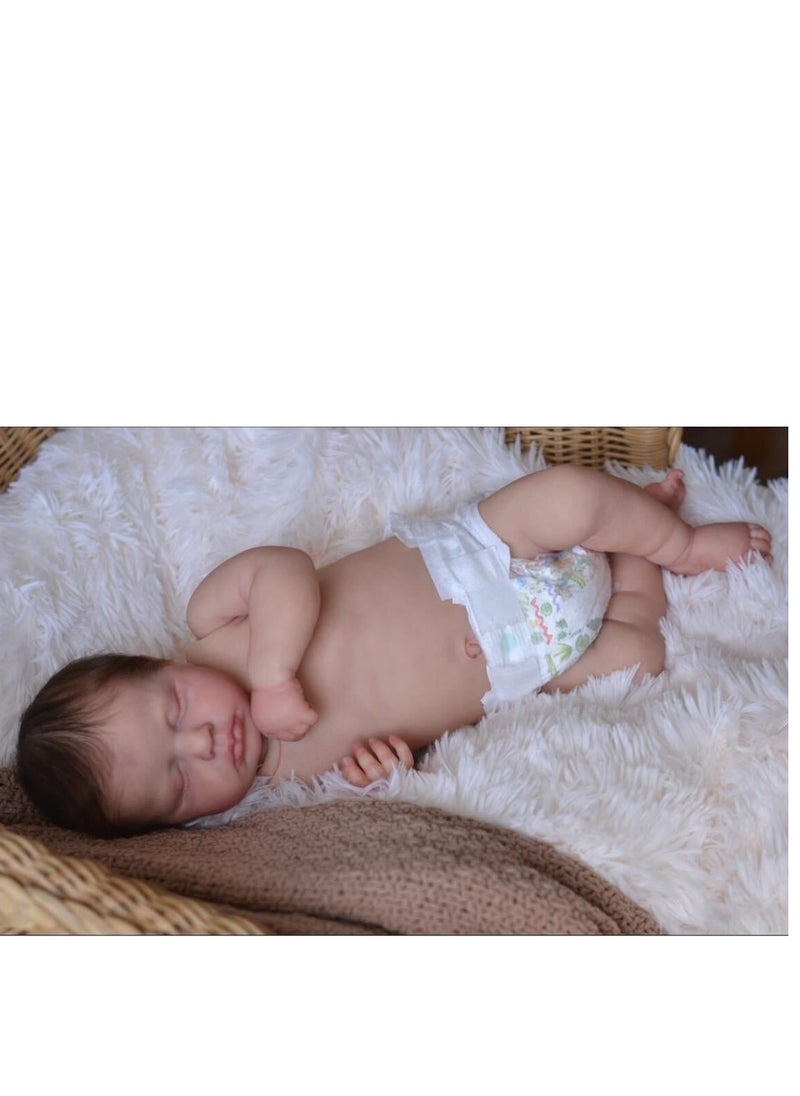 NPK - Reborn Baby Dolls 19 Inch Girl Full Silicone Vinyl Body Realistic Newborn Baby Dolls Premie Baby Doll Toy - Image 1