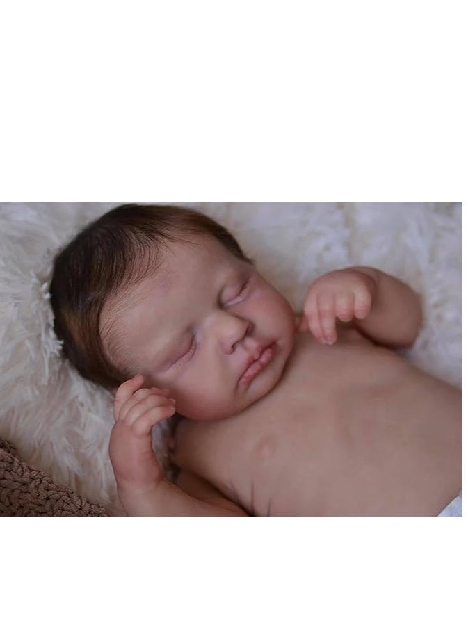 NPK - Reborn Baby Dolls 19 Inch Girl Full Silicone Vinyl Body Realistic Newborn Baby Dolls Premie Baby Doll Toy - Image 1