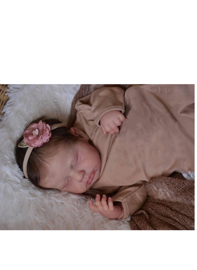 NPK - Reborn Baby Dolls 19 Inch Girl Full Silicone Vinyl Body Realistic Newborn Baby Dolls Premie Baby Doll Toy - Image 1
