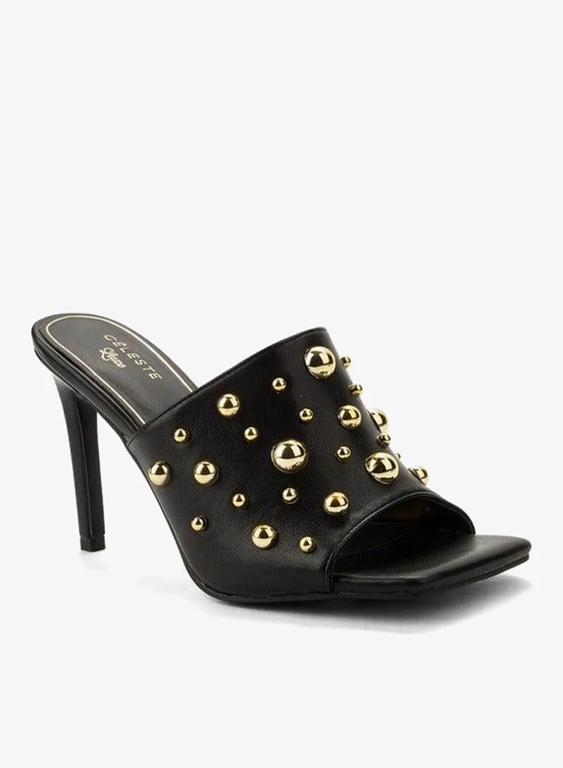 سيليست صنادل نسائية بكعب خنجر مرصع