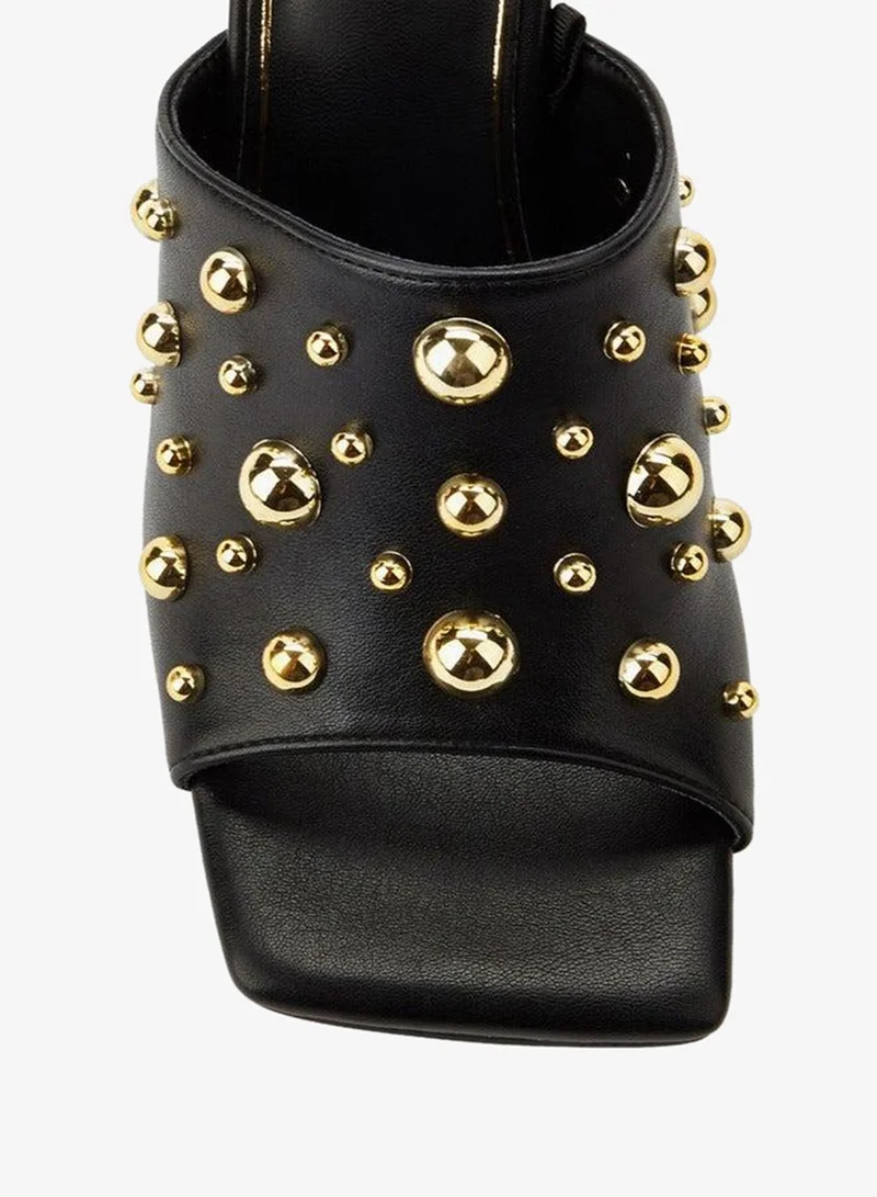 Celeste Black Women Studded Stiletto Heel Sandals for Women | Best Price UAE
