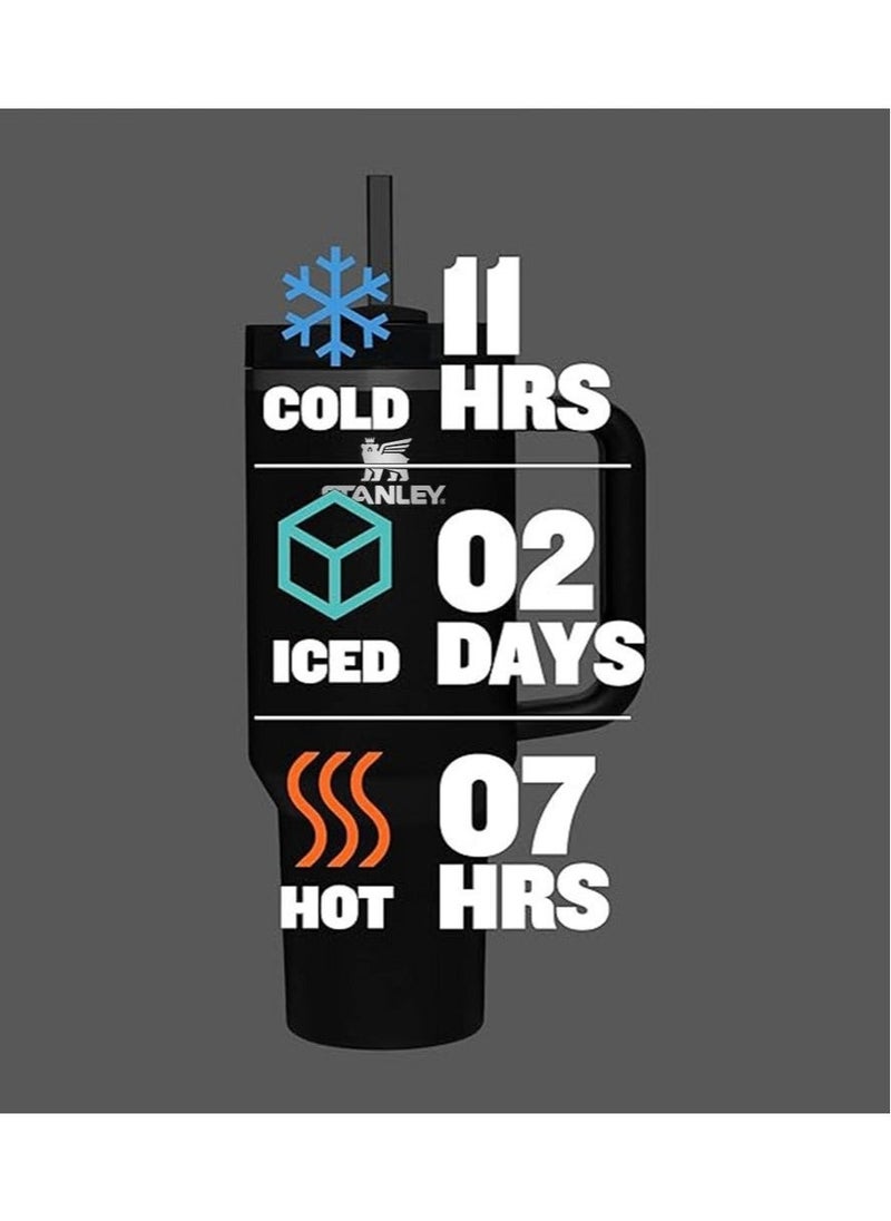 Stanley 40oz Stanley Quencher H20 Flowstate Stainless Steel Vacuum Insulated Tumbler with Lid and Straw for Water, Iced Tea or Coffee, Smoothie and More, Cream (Rose Quartz - Image 5