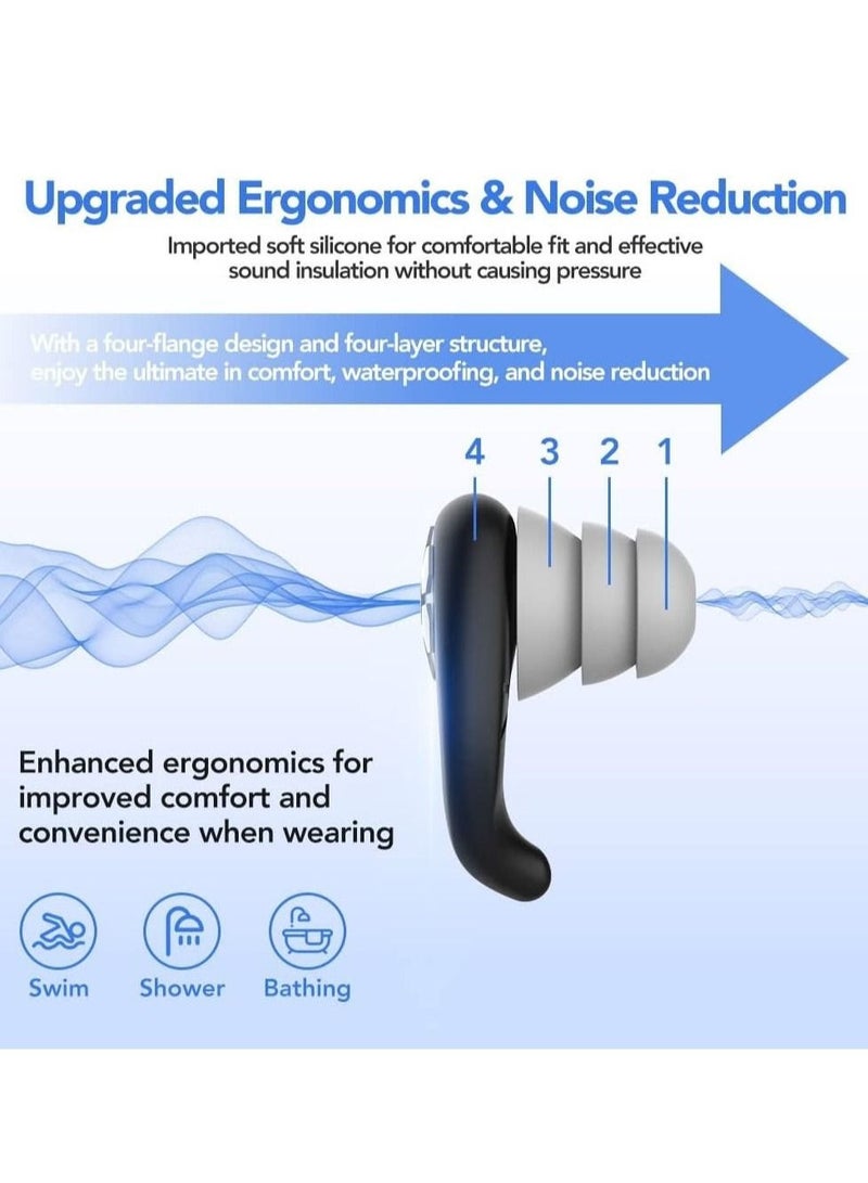 Generic Waterproof Reusable Swimming Ear Plugs for Adults and Children, Ear Protection for Surfing, Shower, Diving, Swimming Accessories (3 pairs of S size)  - Image 3