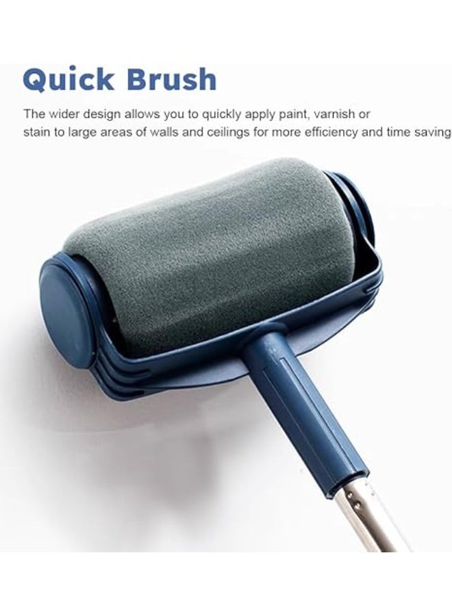 Easy Paint Refillable Roller Brush – Quick Wall & Ceiling Repair Tool, No Mess (Blue Grey) - Image 4