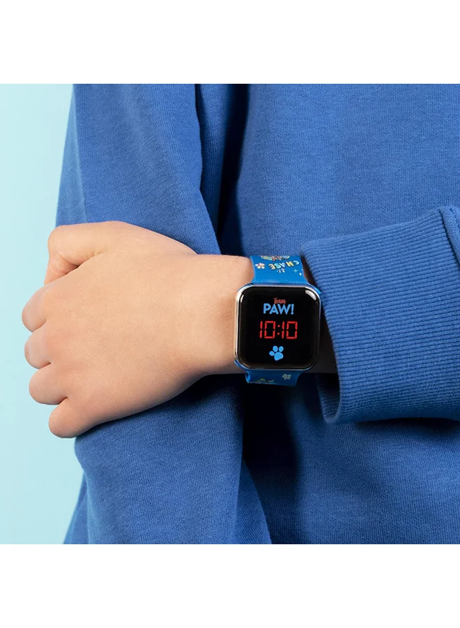 Disney Boys Digital Square Shape Plastic Wrist Watch - PAW4354 - 35 Millimeter