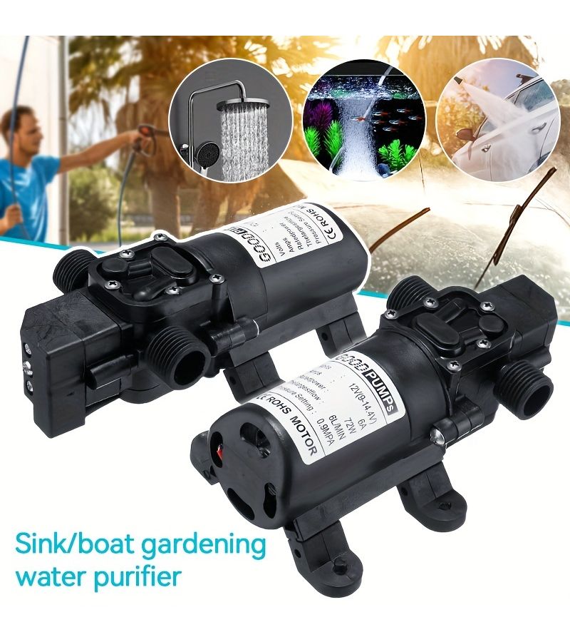 12V 72W 2 Thread High Pressure Car Wash Diaphragm Water Pump 1.59 Gal Per Min 1pc - Image 5
