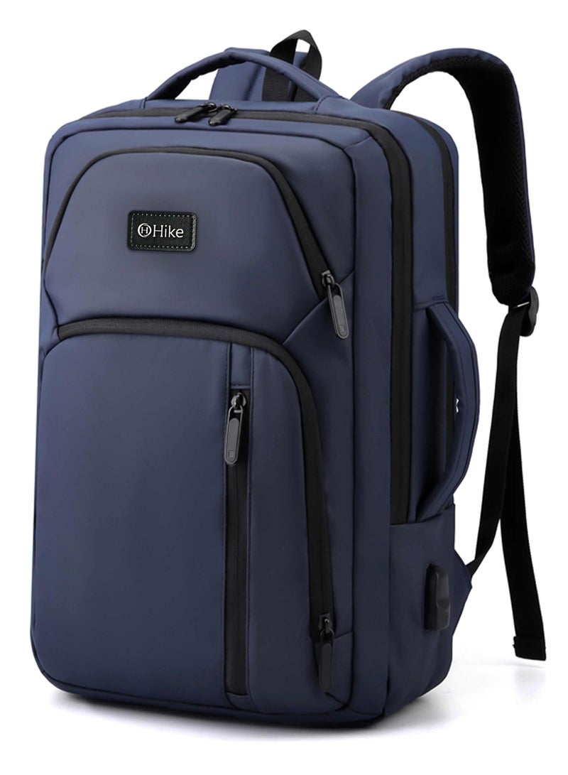 هايك Hike Unisex Durable Laptop Backpack Water Resistant Casual Daypack with Built in USB Port for Travel/Business/College/School, HK2109-Blue - Image 1