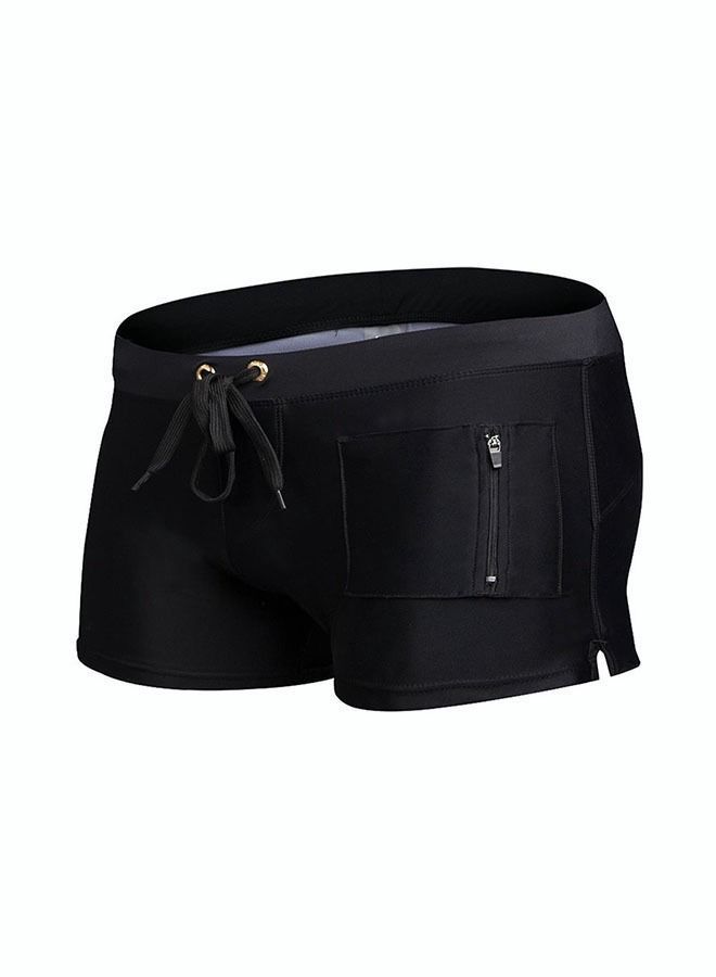 Men's Casual Quick Drying Pants Flat Angle Beach Summer Swimming Shorts Drawstring Lace Up