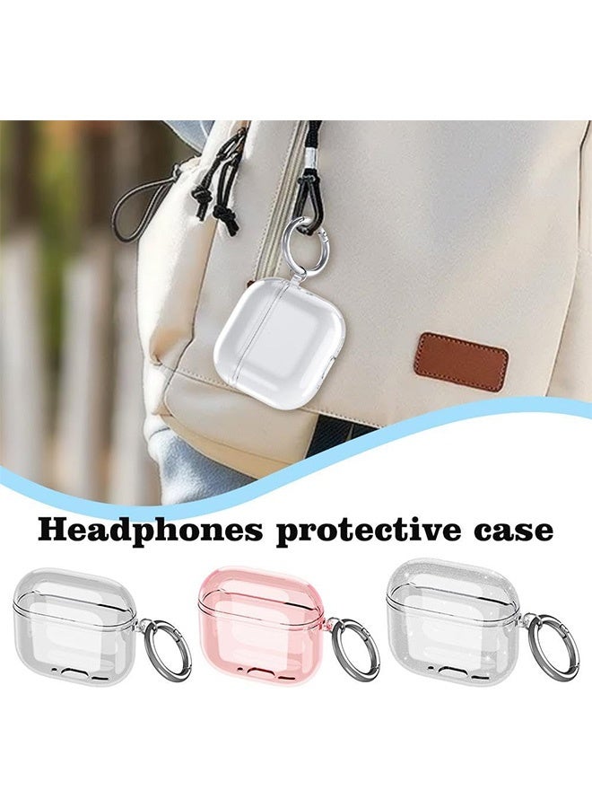 MXN 2 PCS Clear Protect Case, Clear Case for AirPods 4 with Easy Hanging Keychain, Full Protection Earphone Protect Cover Compatible with Apple AirPods 4 - Image 5