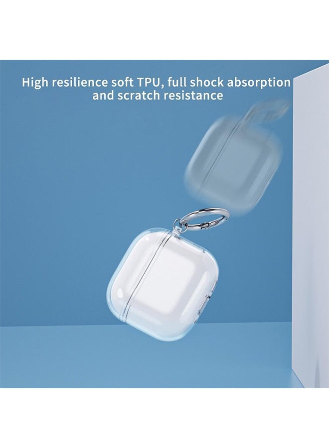 MXN 2 PCS Clear Protect Case, Clear Case for AirPods 4 with Easy Hanging Keychain, Full Protection Earphone Protect Cover Compatible with Apple AirPods 4 - Image 4