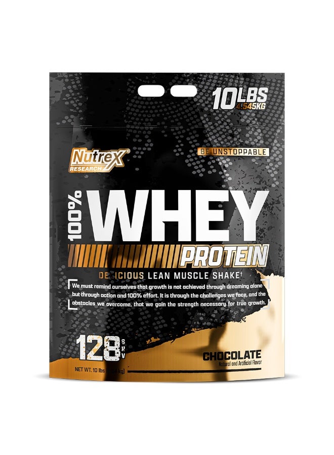Nutrex Research 100% Whey premium Protein for Muscle Growth & Recovery, 10lbs Chocolate Flavor