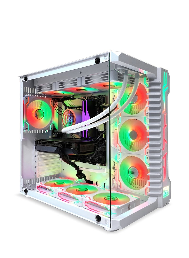 TRUE NORT White Gaming PC, Intel Core Ultra 7-265K Processor, 20-Cores & 20-Threads, 5.5 GHz Max Turbo Frequency, 32GB Ram, 1TB NVMe M.2 SSD, GeForce RTX 5070 12GB Graphics Card,  WiFi/BT Ready, Win11 Pro, RGB Gaming Case White - Image 3