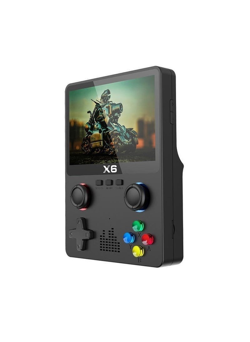 ELTRAZONE X6 Retro Handheld Game Console with 3.5-Inch LCD Screen, Built-In 10000+ Games, Supports 11 Emulators, TV Output via AV Cable, Rechargeable Battery Portable Gaming Console (Black) - Image 1