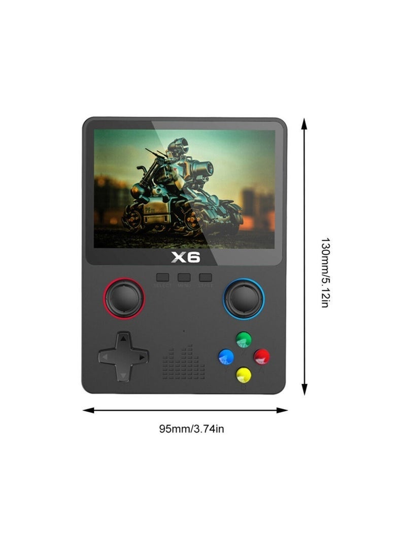 ELTRAZONE X6 Retro Handheld Game Console with 3.5-Inch LCD Screen, Built-In 10000+ Games, Supports 11 Emulators, TV Output via AV Cable, Rechargeable Battery Portable Gaming Console (Black) - Image 4