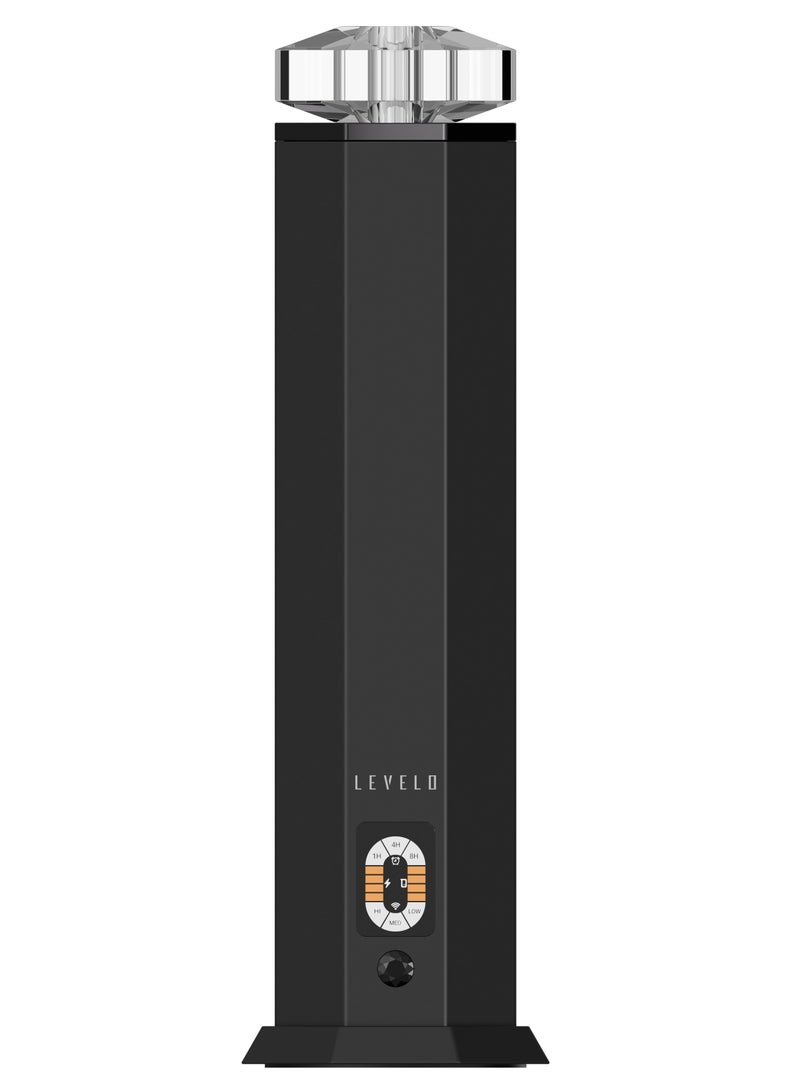 ليفيلو معطر جو داخلي بالموجات فوق الصوتية من تاور هيز مع تحكم ذكي بالتطبيق / خزان قابل لإعادة التعبئة سعة 120 مل /  ناشر عطر منزلي / غطاء من الكريستال / مدة تشغيل تدوم 30 ساعة / تغطية واسعة للرائحة - أسود - Image 1