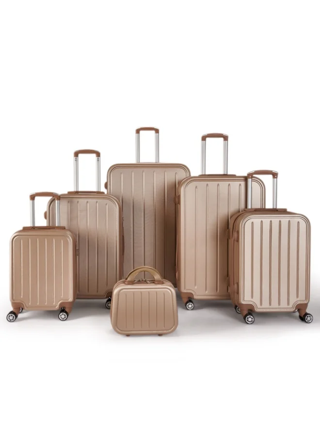 LIMRA A travel bag set consisting of 6 luggage bags Gold color, size 32"/28"/24"/20"/16"/12 inches