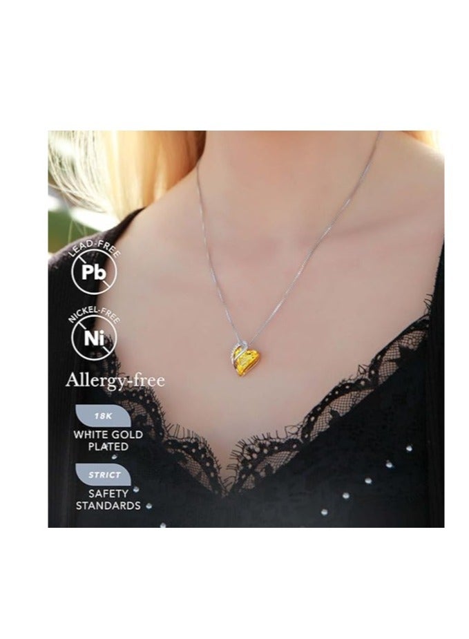 Love necklace, silver pendant necklace with gift box for women  - Image 2