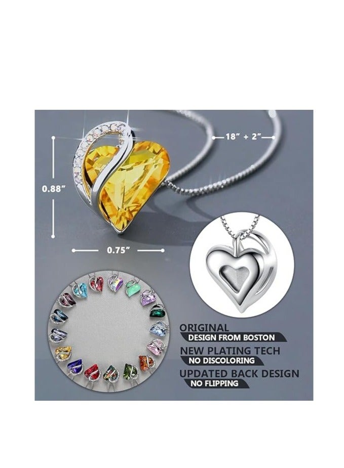 Love necklace, silver pendant necklace with gift box for women  - Image 3