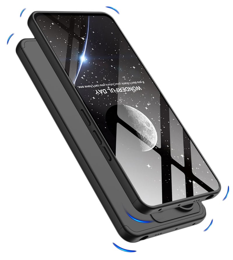 Kapa Double Dip Full 360 Protection Back Case Cover for Redmi Note 13 Pro (5G) (Black) - Image 1