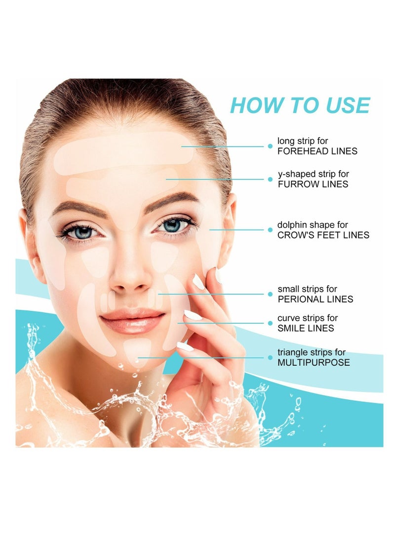 Sefudun 160 Pieces Face Smoothing Patches, Facial Wrinkle Remover Patches, Removes Wrinkles, Fine Lines , Skincare Pads to Smooth Forehead, Eyes, Mouth and Upper Lip, Anti-Wrinkle Treatment Pads  - Image 3