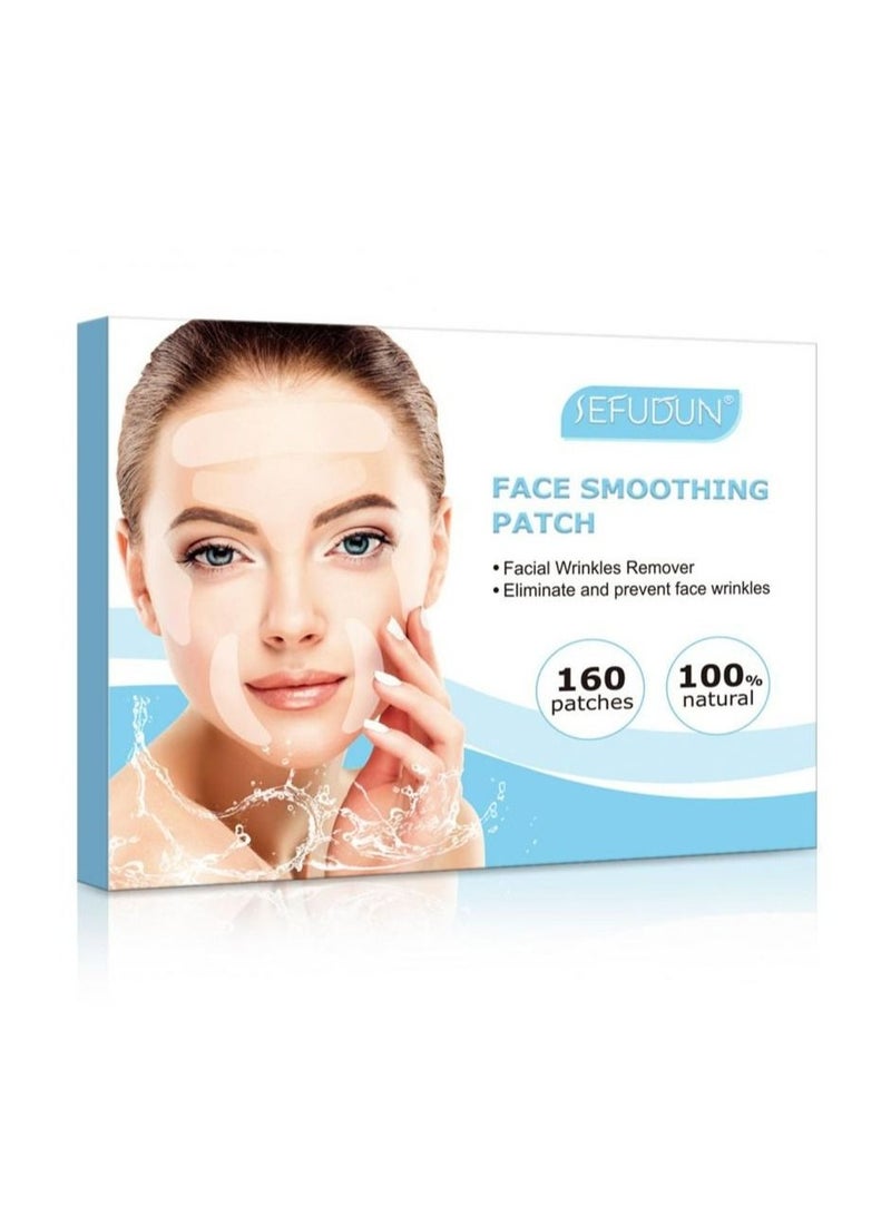Sefudun 160 Pieces Face Smoothing Patches, Facial Wrinkle Remover Patches, Removes Wrinkles, Fine Lines , Skincare Pads to Smooth Forehead, Eyes, Mouth and Upper Lip, Anti-Wrinkle Treatment Pads  - Image 2