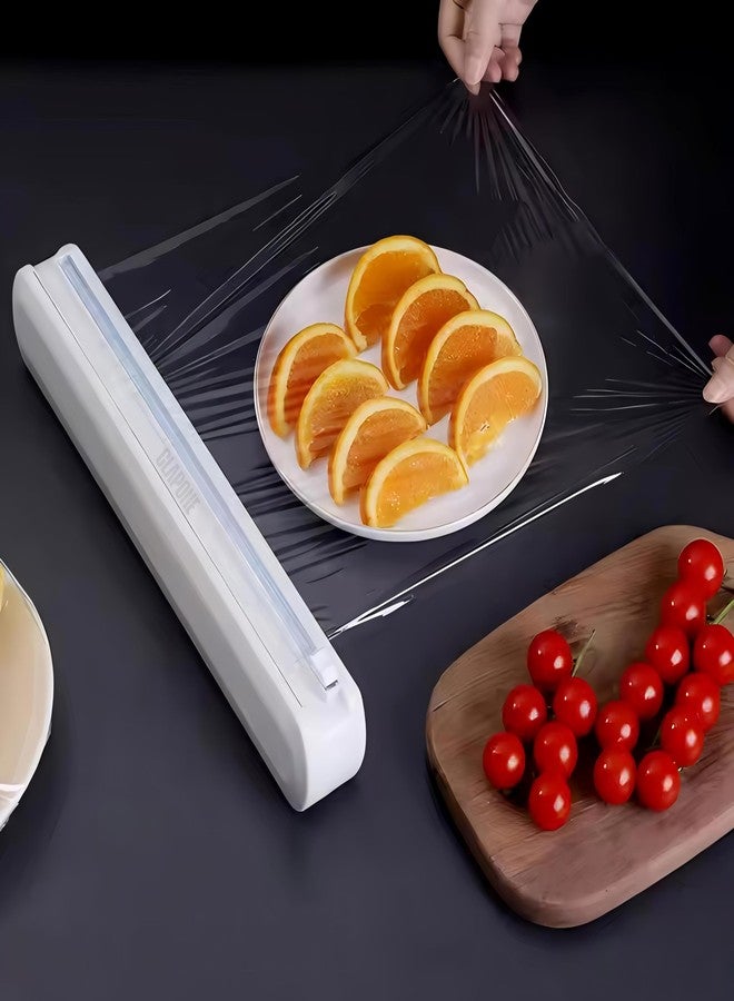 CLAPONE Plastic Wrap Dispenser with Cutter & Aluminum Foil Organizer – Refillable Cling Film and Food Wrap Dispenser with Sharp Sliding Cutter Kitchen Utensil Plastic Wrap and Aluminum Foil Dispenser - Image 5