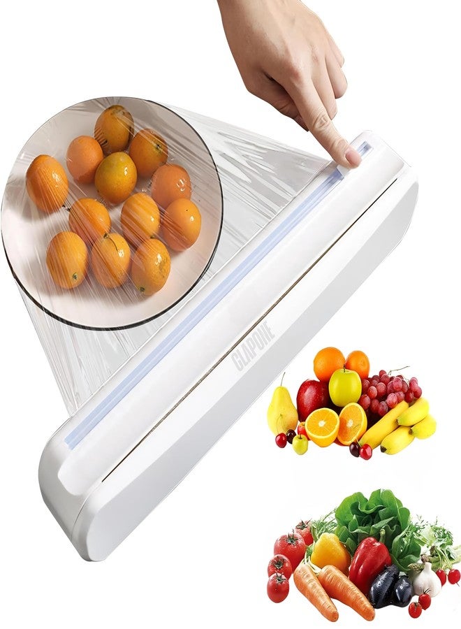 CLAPONE Plastic Wrap Dispenser with Cutter & Aluminum Foil Organizer – Refillable Cling Film and Food Wrap Dispenser with Sharp Sliding Cutter Kitchen Utensil Plastic Wrap and Aluminum Foil Dispenser - Image 4