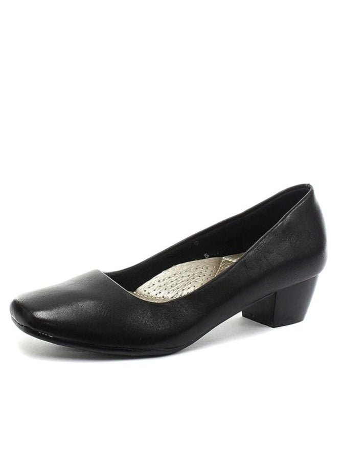 BOULEVARD Boulevard Low Heel Plain Court Shoe Black Size 3 UK  - Image 3