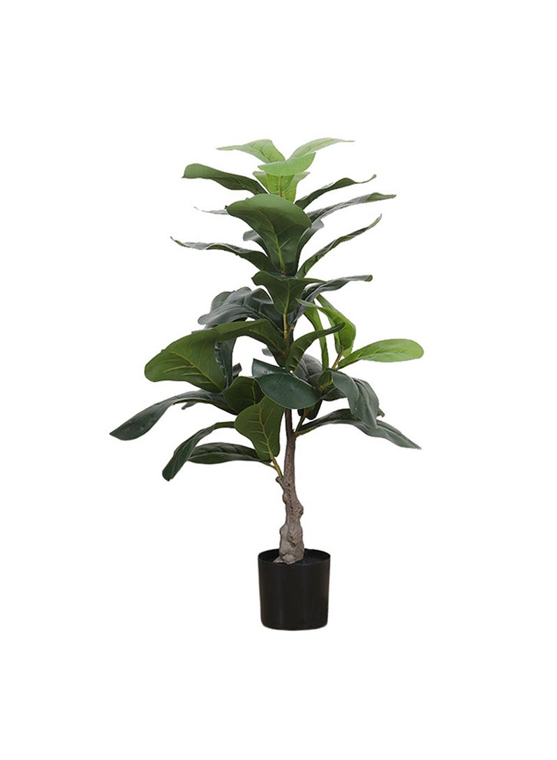 Sinyin Artificial Fiddle Leaf Fig Tree with Thick Trunk and Pot, Realistic Fake Plant for Living Room, Office, Bedroom, Hotel, Indoor Decorative Floor Plant, Modern Home Decor - Image 1