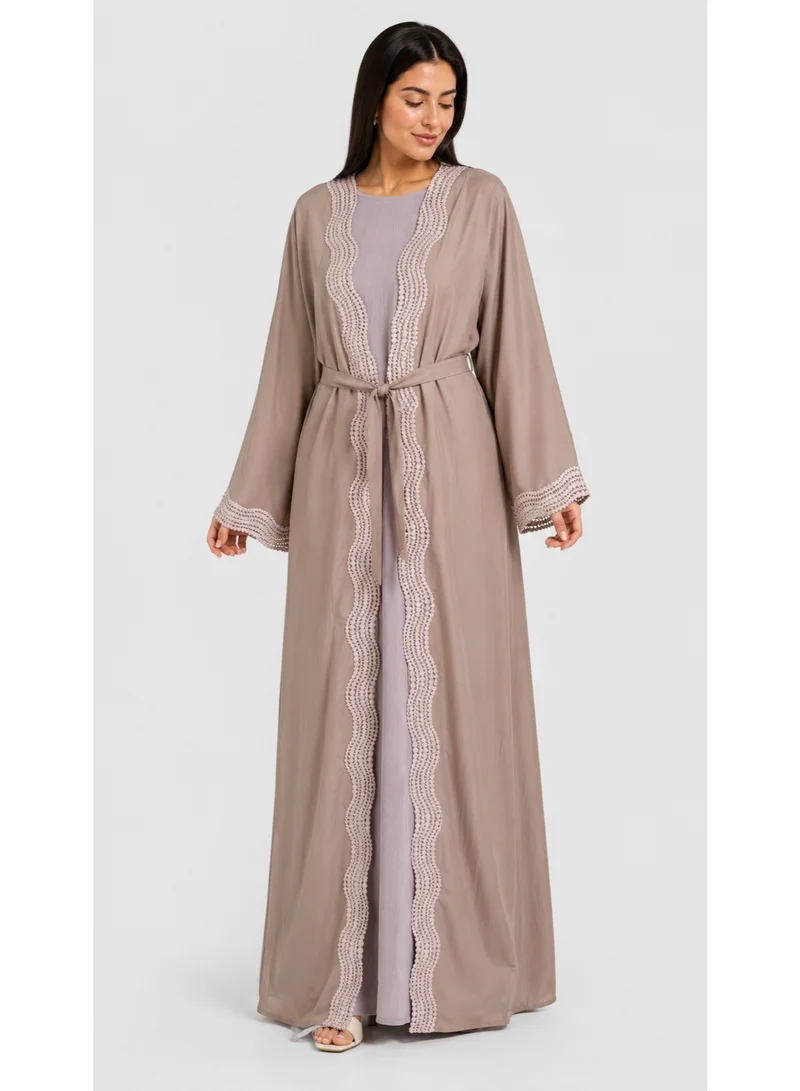Reem Abayas Women's Double Layer Abaya with Matching Sheila