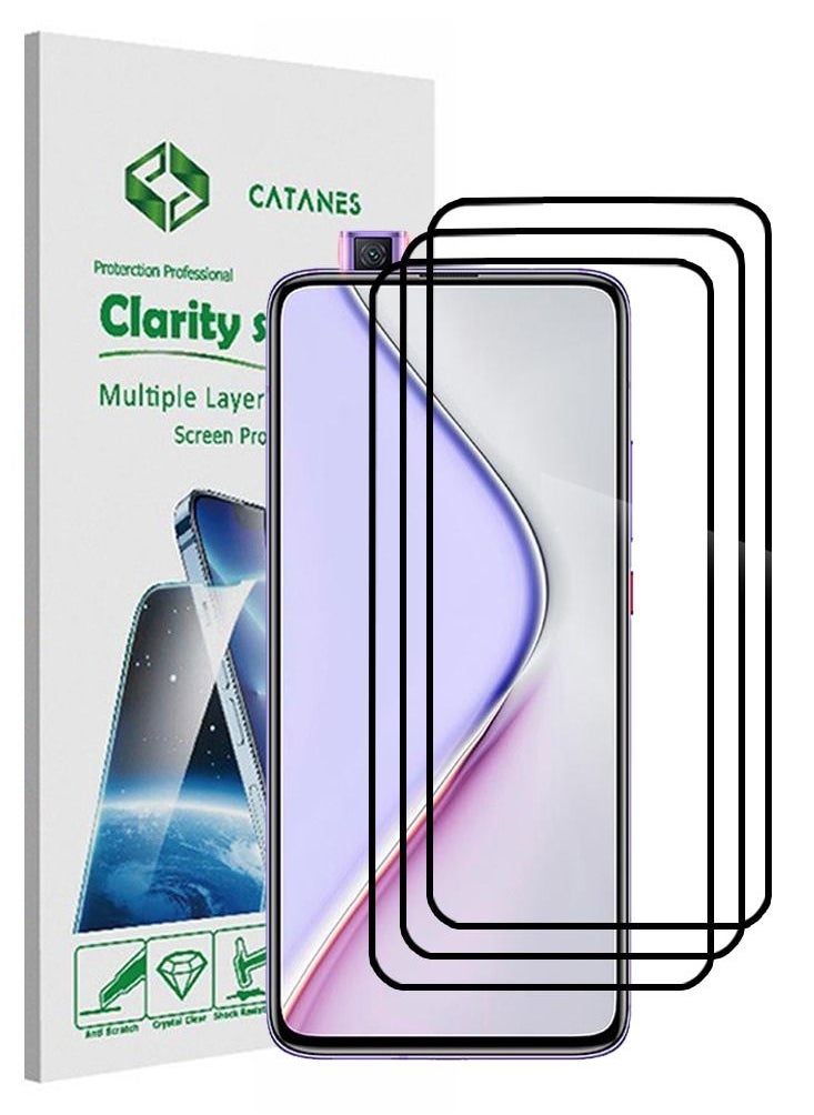 CATANES 3 Pack For Xiaomi Redmi K30 Pro Zoom Screen Protector Tempered Glass Full Glue Back  - Image 1
