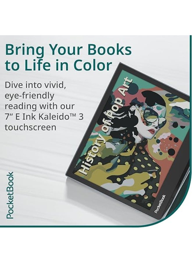 PocketBook - ERA COLOR E-READER | Eye-Friendly 7'' E-Ink Kaleido 3 Touch-Screen | Audio-Book & E-Book Reader | Waterproof | Text-to-Speech Function | Built-in Speaker | WiFi & Bluetooth - Stormy Sea - Image 1