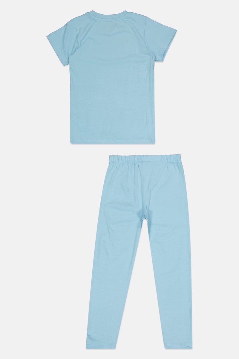 Peanuts Kids Girl 2 Pieces Graphic Print Pajama Set, Multicolor - Image 2