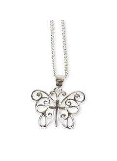 New Creations Butterfly Silver Plated 18 Inch Chain Pendant Necklace - pzsku/Z381B922B806AA022FA26Z/45/_/1714989427/d43ee097-49df-4f9a-9fe7-67cc37d47d03