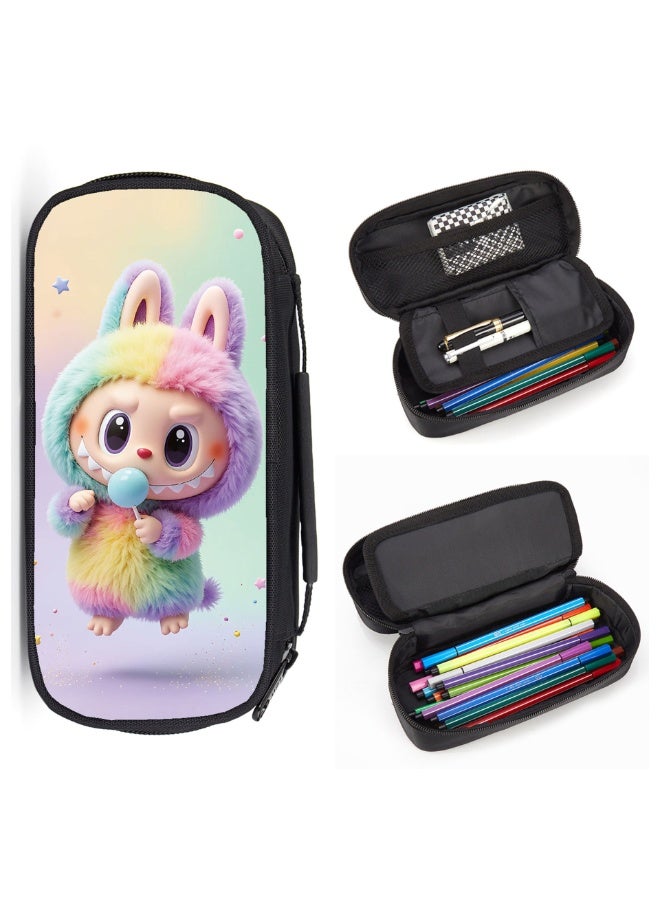 general LABUBU pencil case, high-value, large-capacity primary school student cartoon pencil case, stationery bag - Image 2