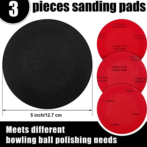 Charniol 8 Pcs Bowling Shoe Protector Covers Seesaw Microfiber Ball Polisher Towel Sanding Pads with Storage Bag Bowling Accessory Kit for Sport Equipment - Image 2