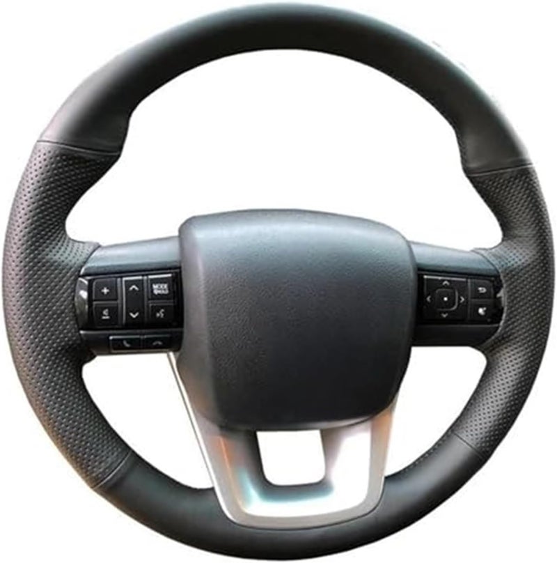 Wivplex Black Leather Steering Wheel Cover for Toyota - Image 1