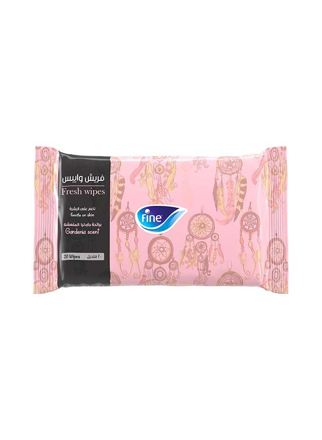 Fine Fresh Wipes Gardenia And Tropical 20 Count - Image 1