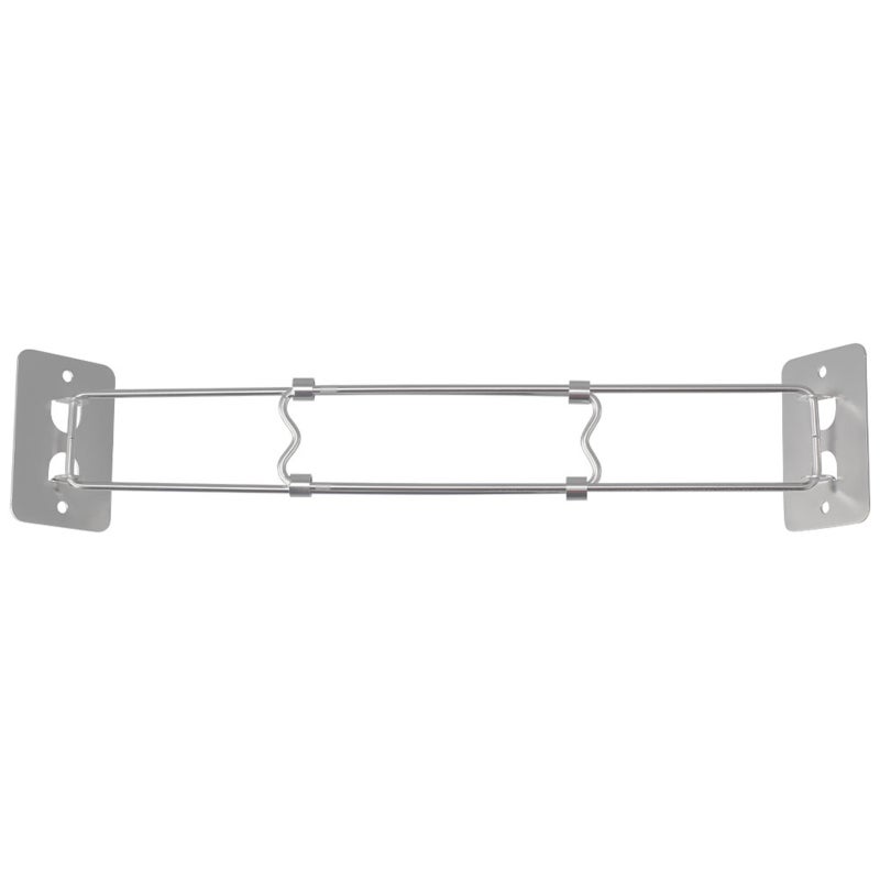 Shower Bar: Silver Stainless Steel, Adjustable Length 24.5cm-37.8cm, Rust-resistant Material - Rotatable Base, Tool-free Adhesive Installation for RV Camper Bathroom Organization - Image 4