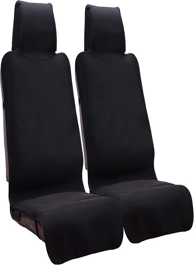 DREAMANIA Waterproof Seat Cover, 2PCS Upgraded Neoprene Sweat Carseat Protector, Perfect for Universal Anti-Slip Car Truck SUV Seat, Ideal for Surfing Yoga Gym Workout, Black - Image 1