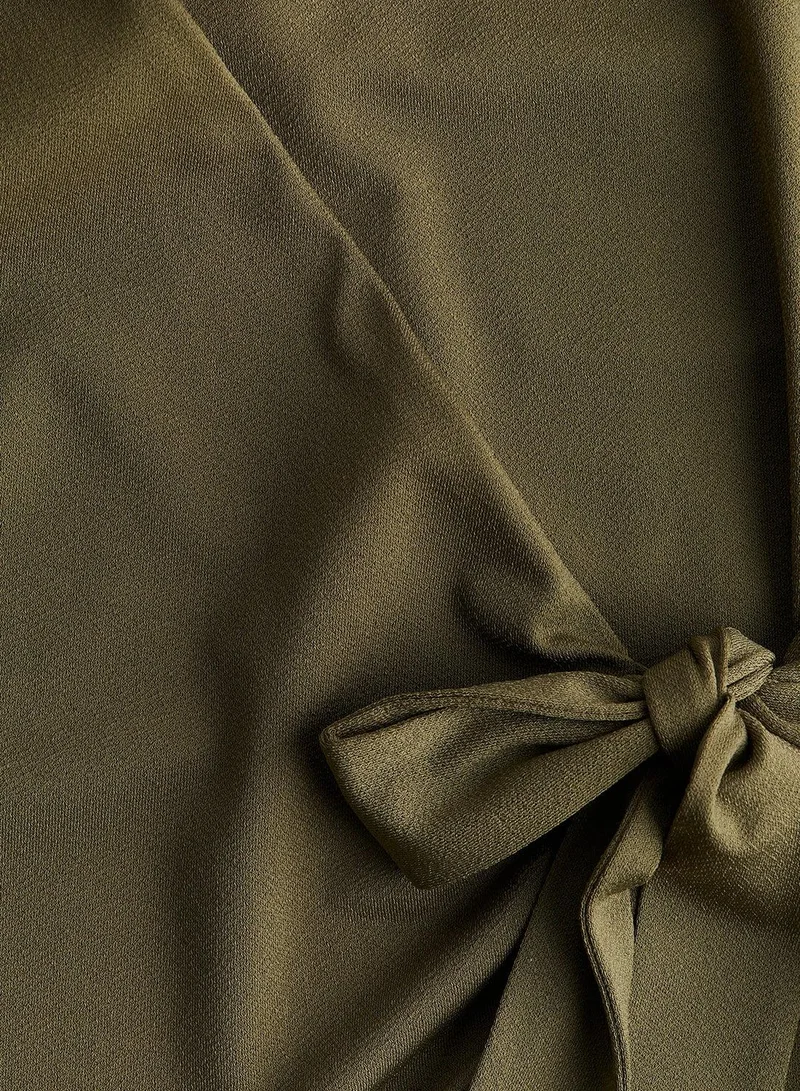 H&M Olive Wrap Dress